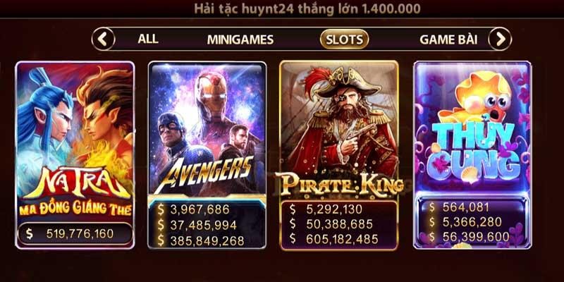 Đa dạng slot game từ quen thuộc tới mới lạ đều có tại sảnh game Nổ hũ